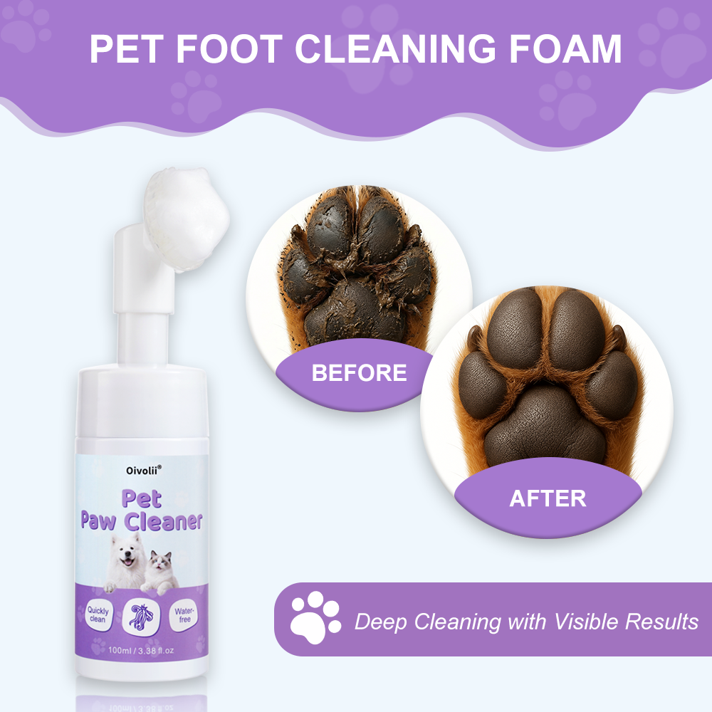 Dog Paw Cleaner - Pet Paw Foam Cleaner 100ml Waterless