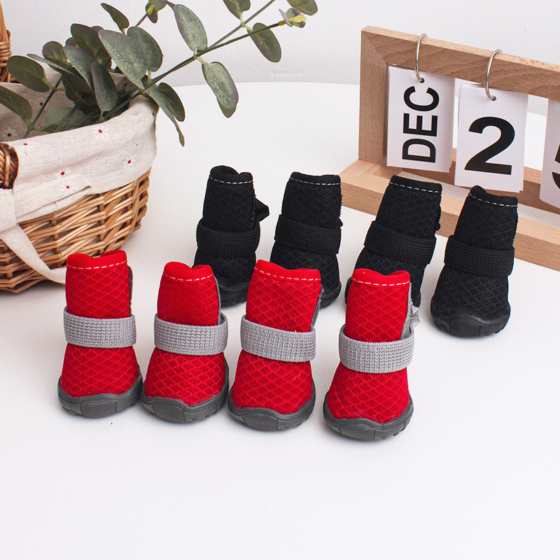 Dog Booties Paw Protector - 4pcs All Season Dog Shoes Breathable