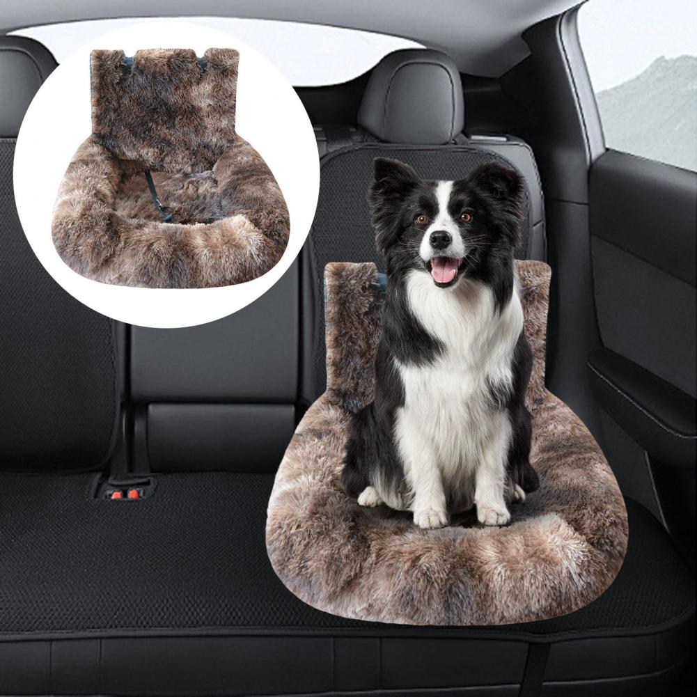 Calming Dog Bed - Large Medium Dogs Plush Pet Car