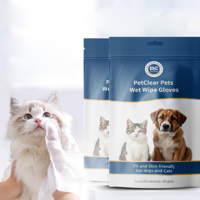 Dog Paw Cleaner - PetClear Disposable Pet Cleaning Gloves 10Pcs
