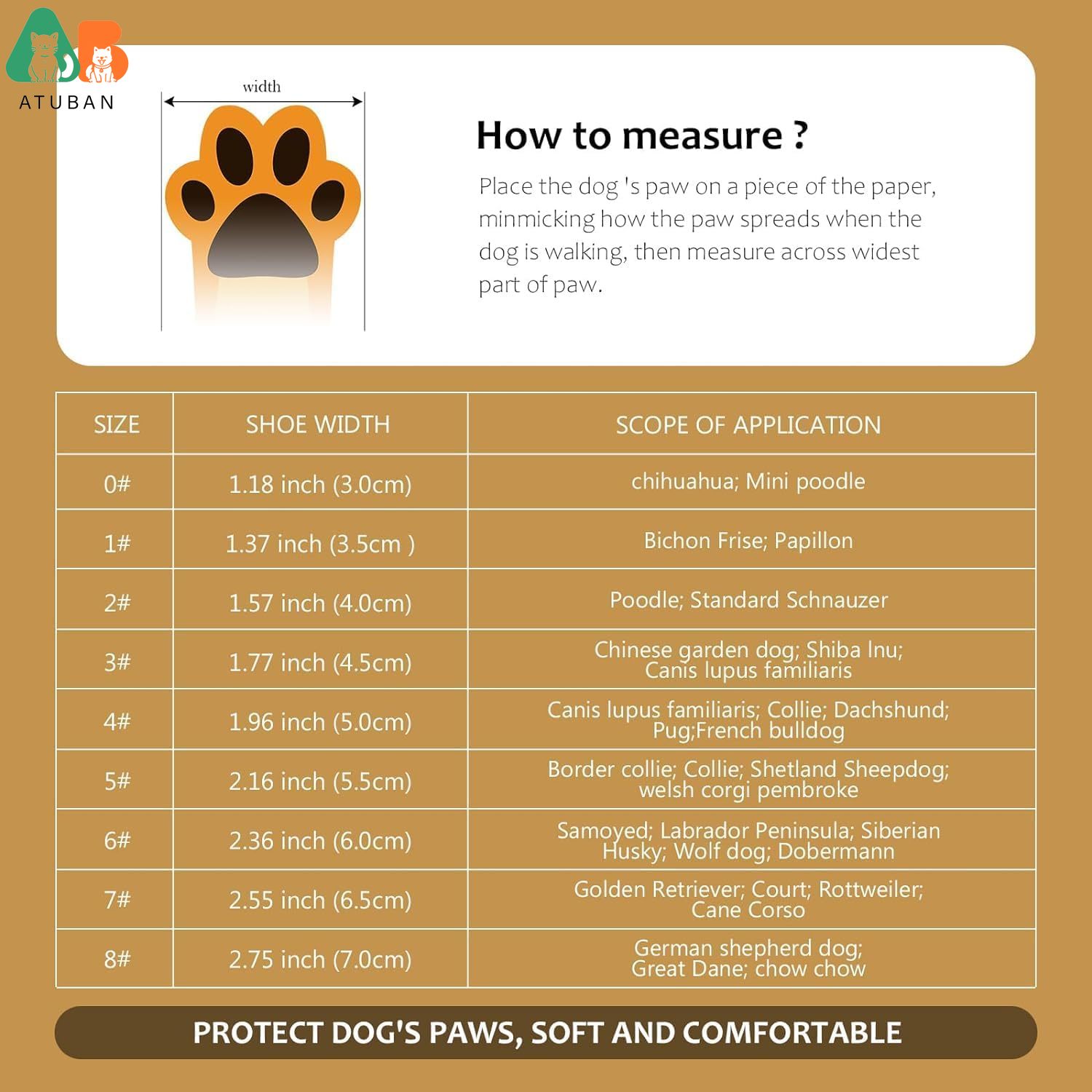 ATUBAN Dog Shoes for Dogs Anti – Dog Booties Paw Protector recenzja i cena