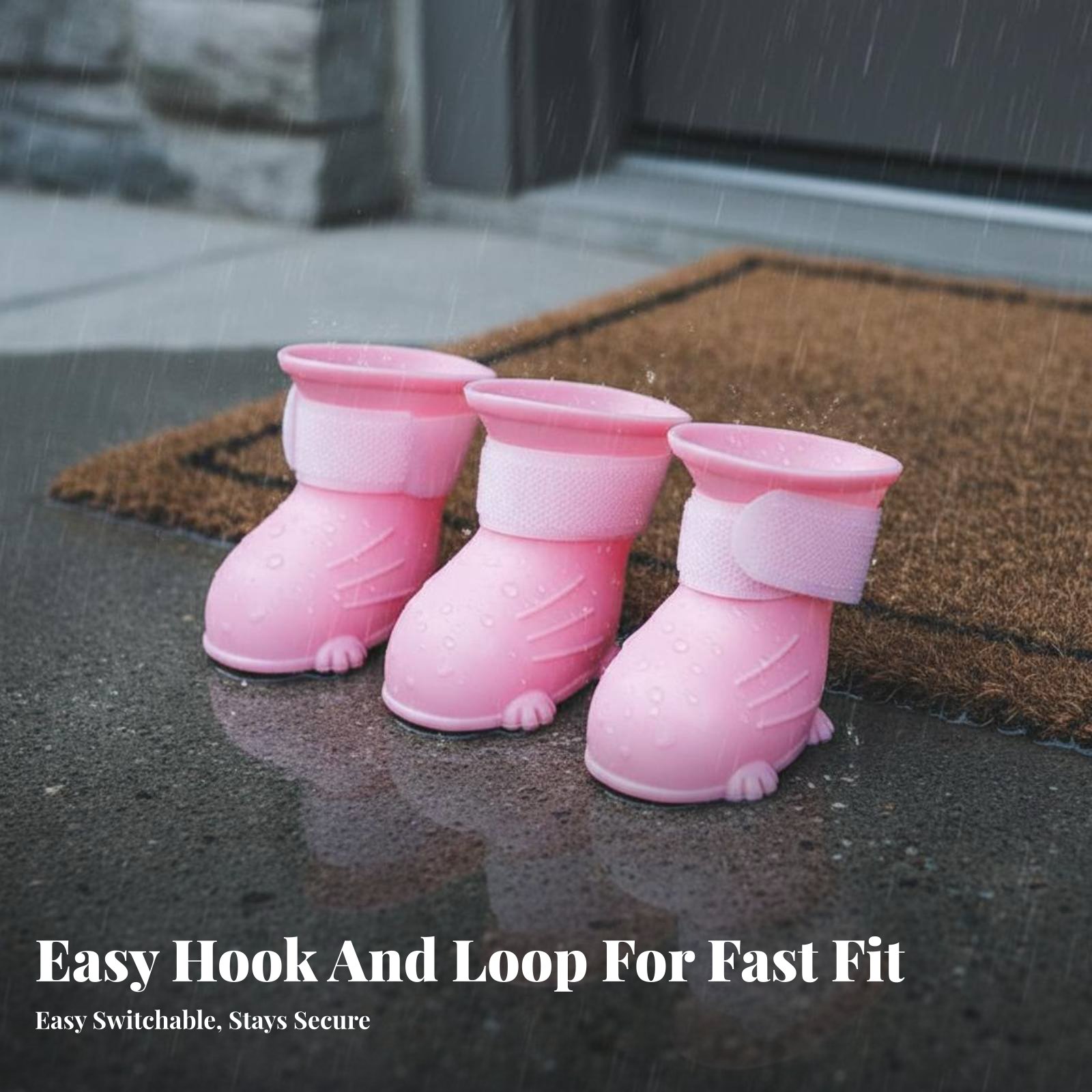 4 Pieces Dog Rain Boots Non-Sl – Dog Booties Paw Protector recenzja i cena