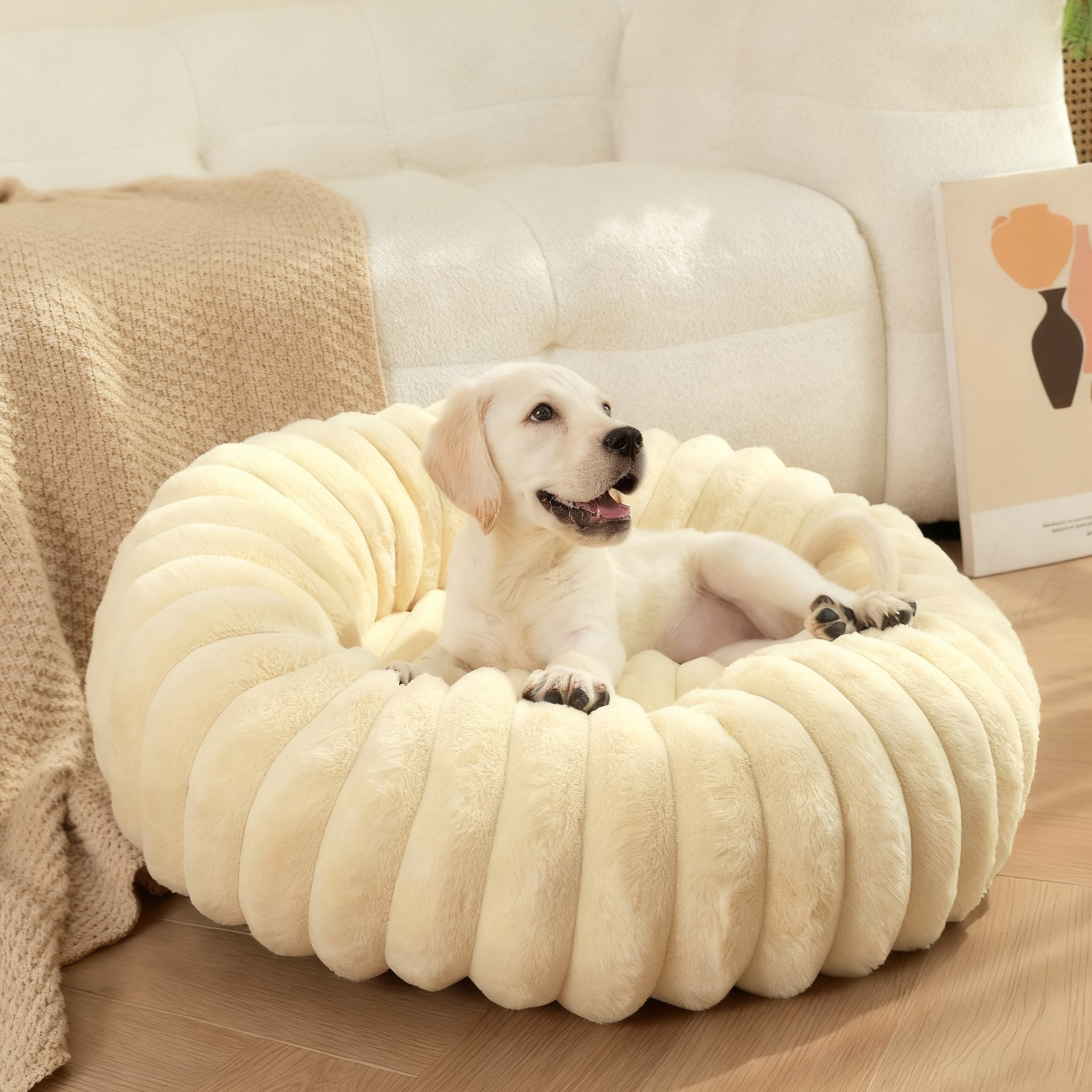 Indoor Cat Bed with Corduroy R – Calming Dog Bed recenzja i cena