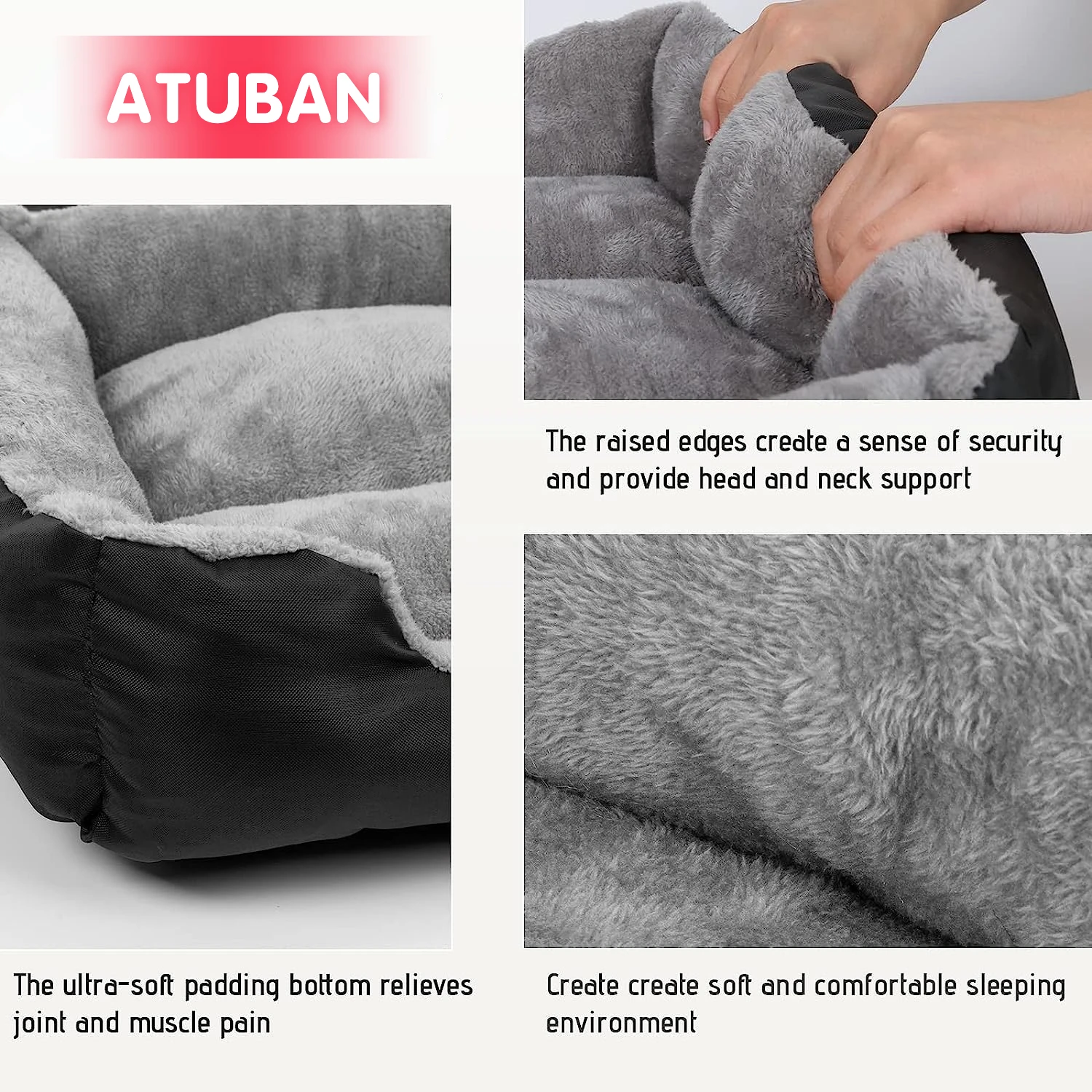 Soft Square Large Dog Sofa Ela – Calming Dog Bed recenzja i cena