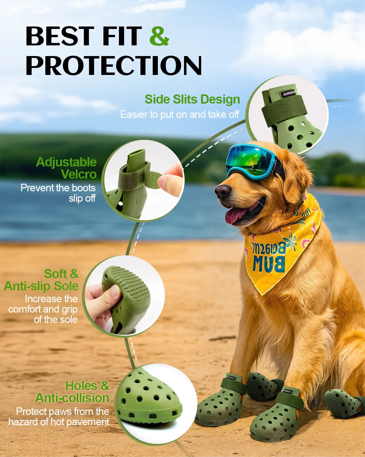 Dog Shoes for Hot Pavement - D – Dog Booties Paw Protector recenzja i cena