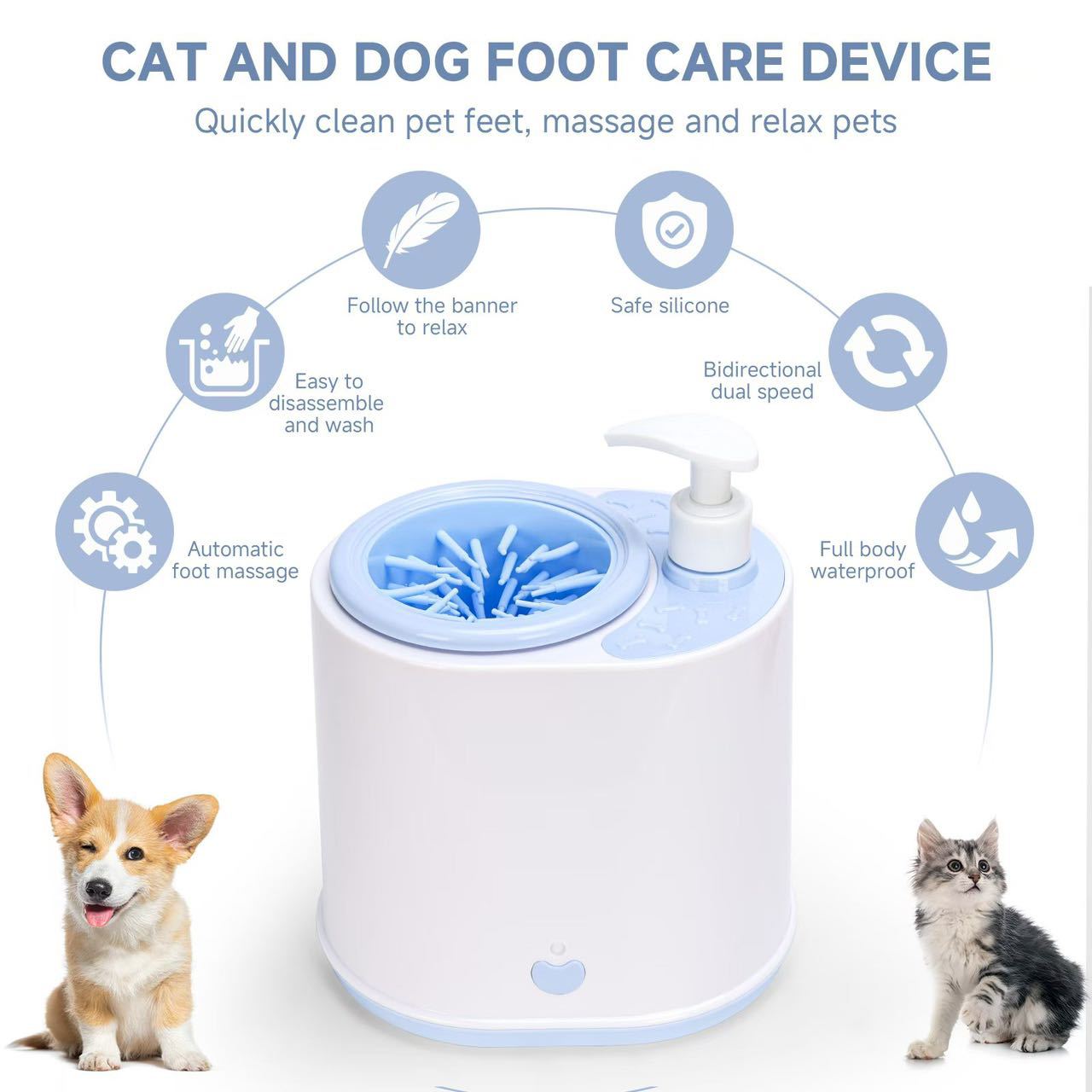 2 in 1 Automatic Pet Foot Wash – Dog Paw Cleaner recenzja i cena